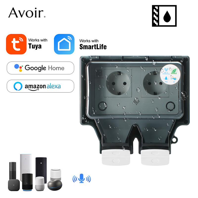Outdoor Power Parts - Avoir Tuya Wall Electrical Sockets Ip66