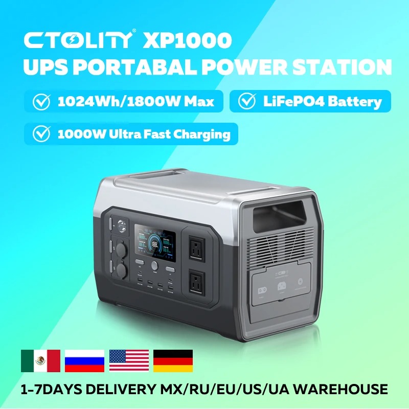 Outdoor Power Station - 【Best-selling】 CTOLITY XP1000 1800W Portable Solar