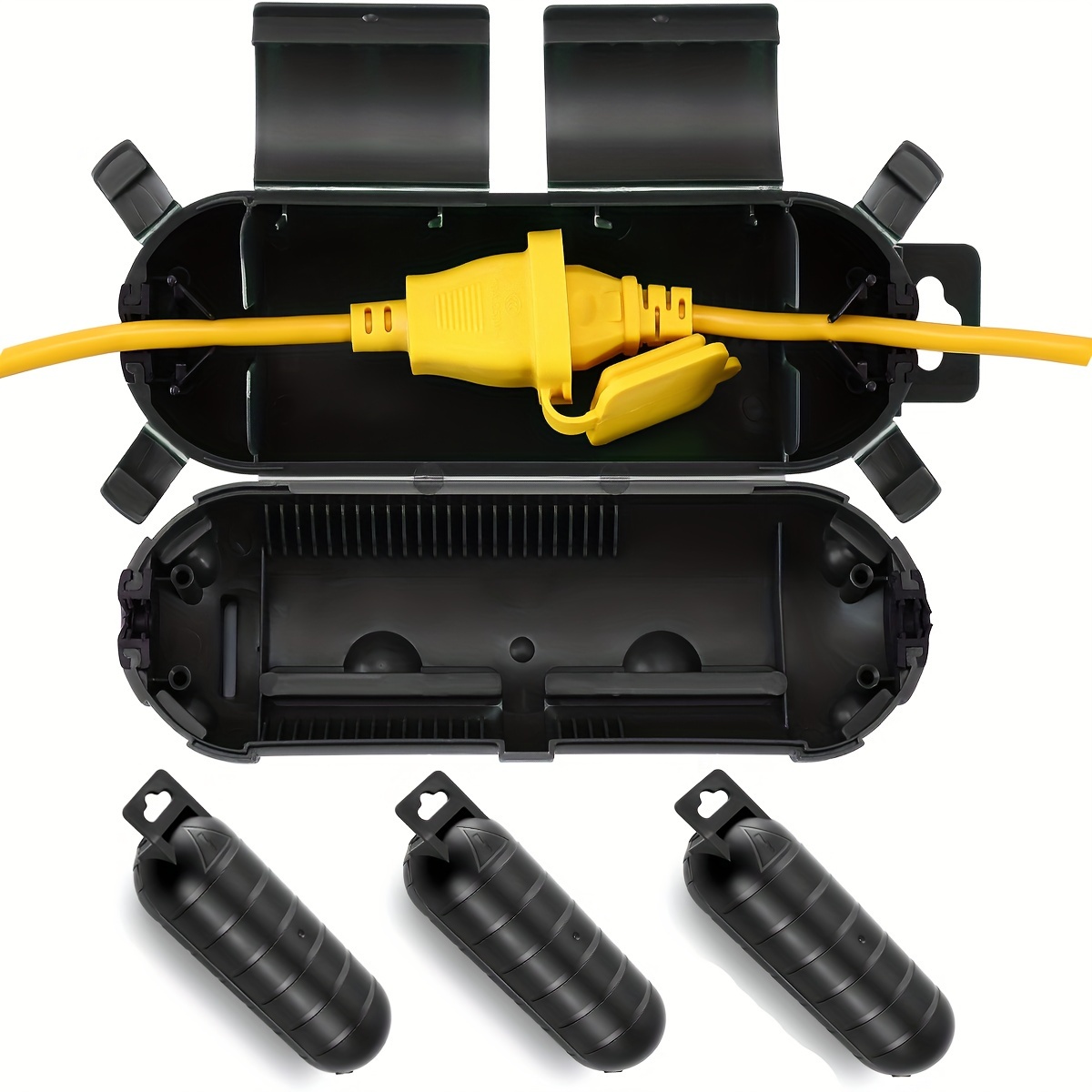 Outdoor Power Extension Cord - Extension Cord Plug Connection Protective Safety