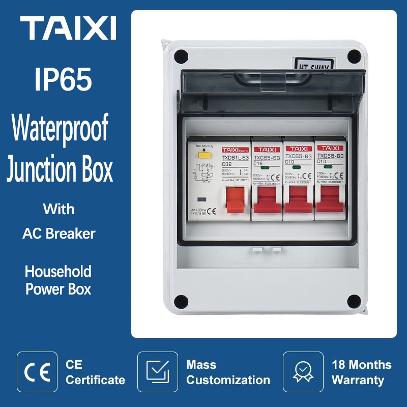 Outdoor Power Outlet Box - Outdoor Household Switch MCB Waterproof Electrical