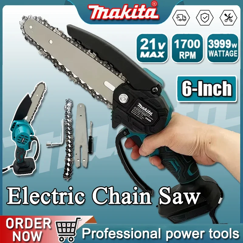 Electric Chainsaw Battery - Makita 6-inch chainsaw timber logging electric