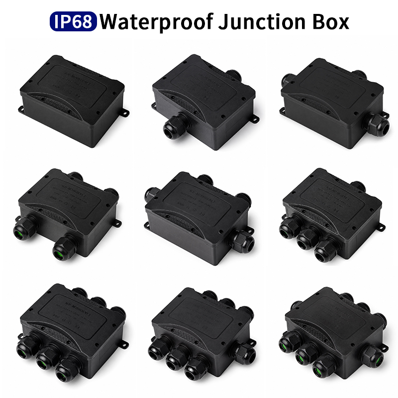 Outdoor Power Outlet Box - IP68 Waterproof Junction Box 2-8 Way