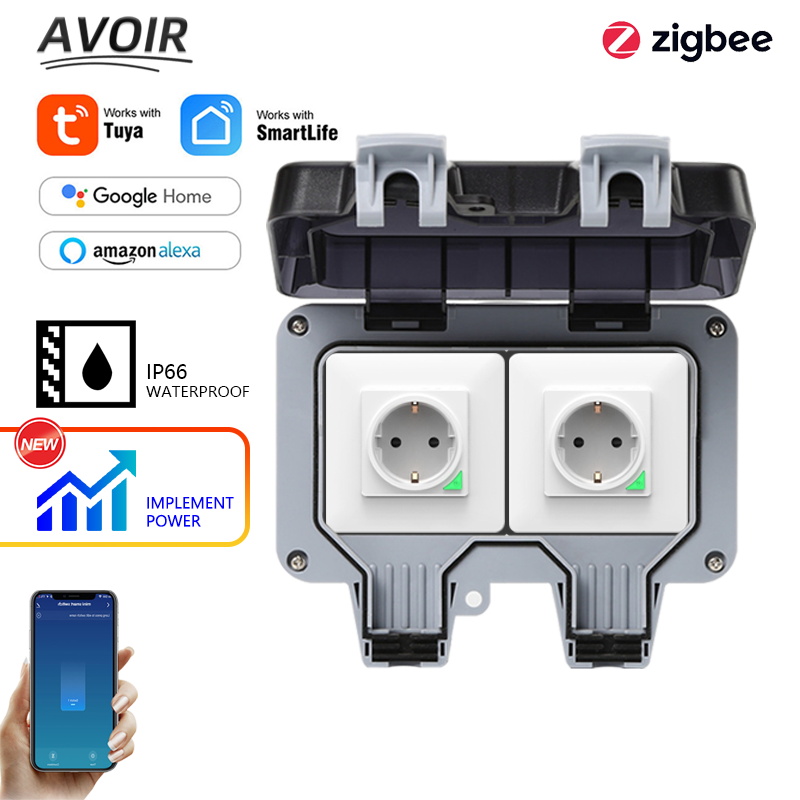 Outdoor Power Parts - Avoir Tuya Zigbee Electrical Sockets IP66
