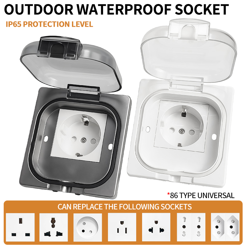 Outdoor Power Parts - IP65 Waterproof Outdoor Socket, 16A High