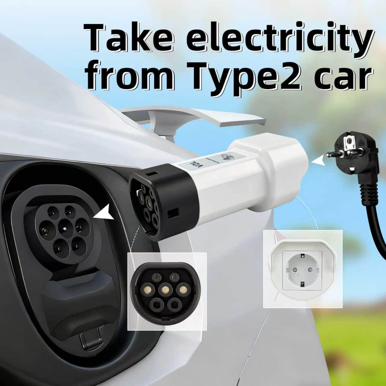 EVqiaoyi 16A Type2 V2L Dischar - Outdoor Power Plug review and price