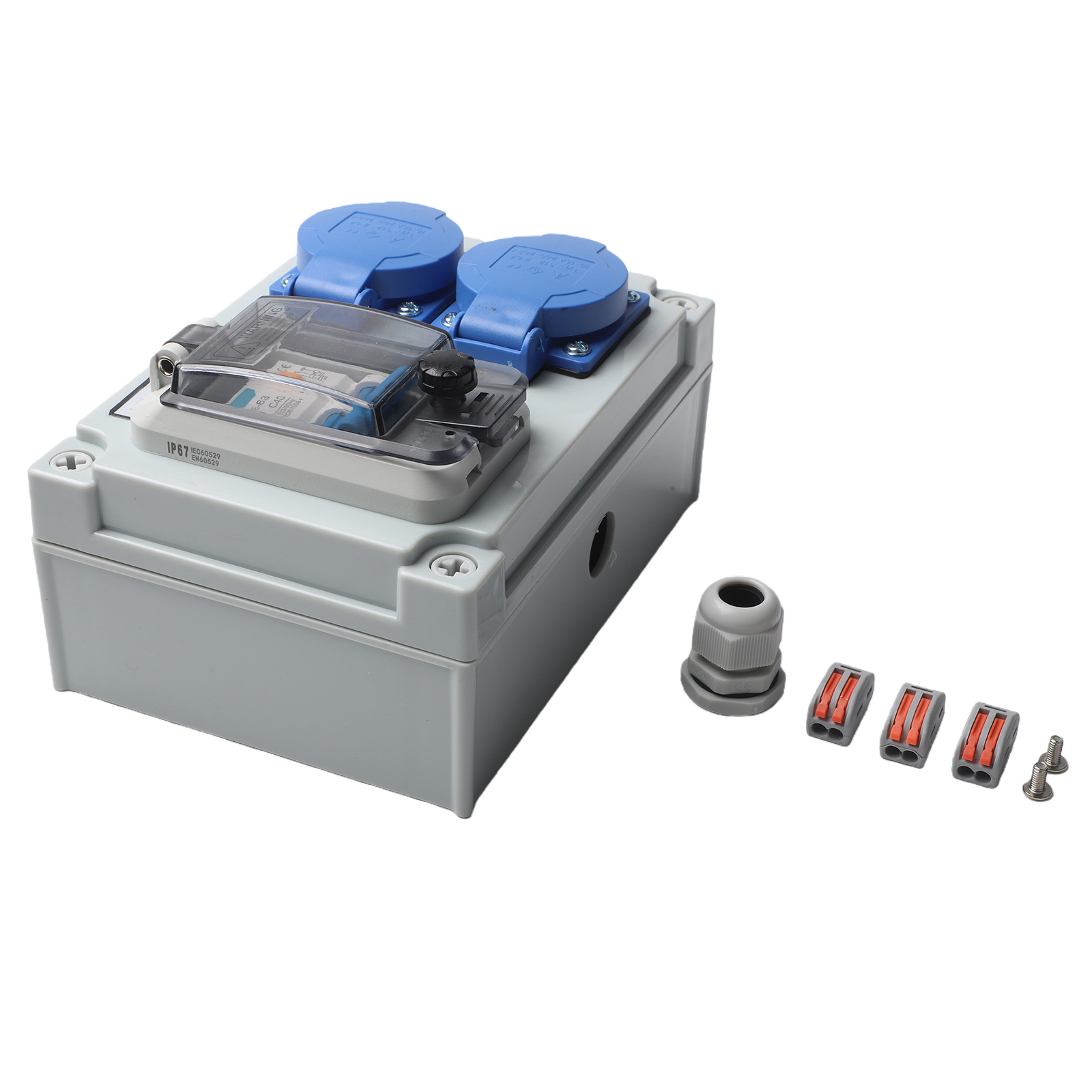 Gray Blue Wall Distributor Saf - Outdoor Power Distributors review and price
