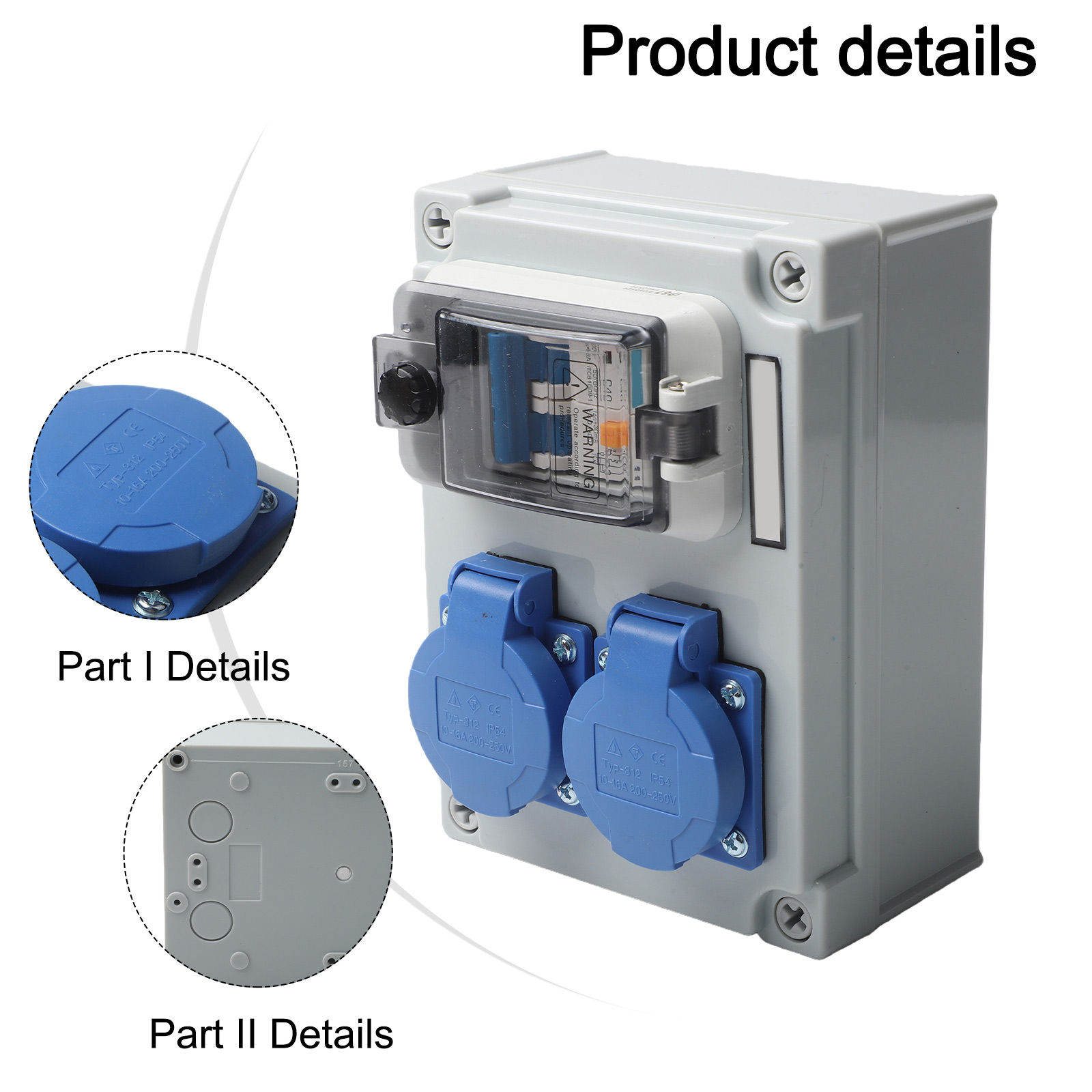 Gray Blue Wall Distributor Saf - Outdoor Power Distributors review and price