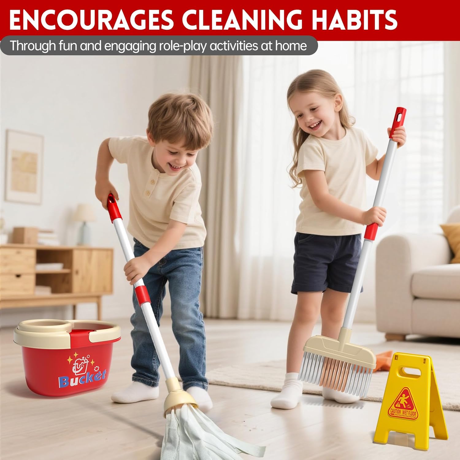 Kids Cleaning Toy Set Housekee - Outdoor Power Broom review and price