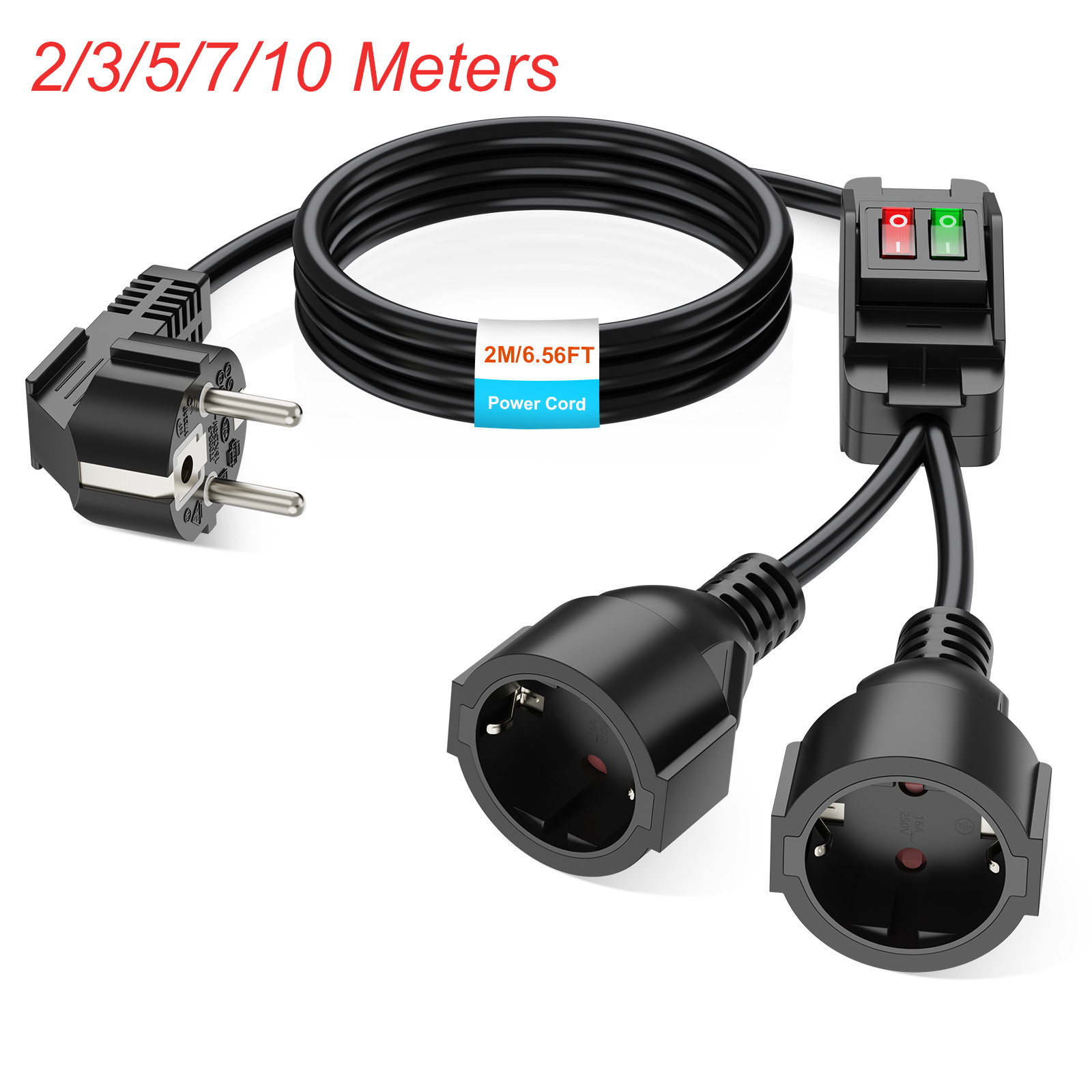 EU Plug Extension Cord with ON - Outdoor Power Extension Cord review and price