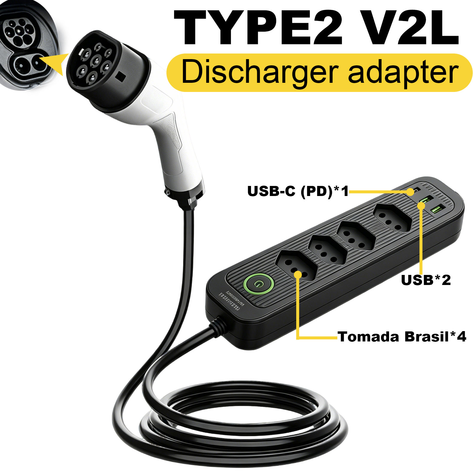 Type2 V2L Discharge Adapter 16 - Outdoor Power Station review and price