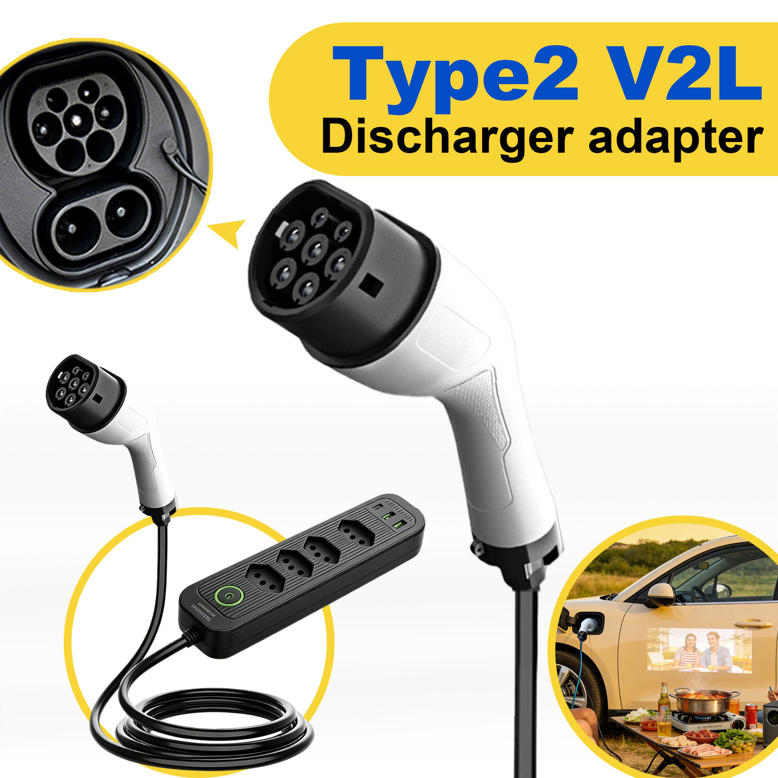 Type2 V2L Discharge Adapter 16 - Outdoor Power Station review and price
