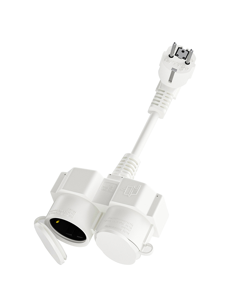 EU Extension Cable with 2 Schu - Outdoor Power Extension Cord review and price