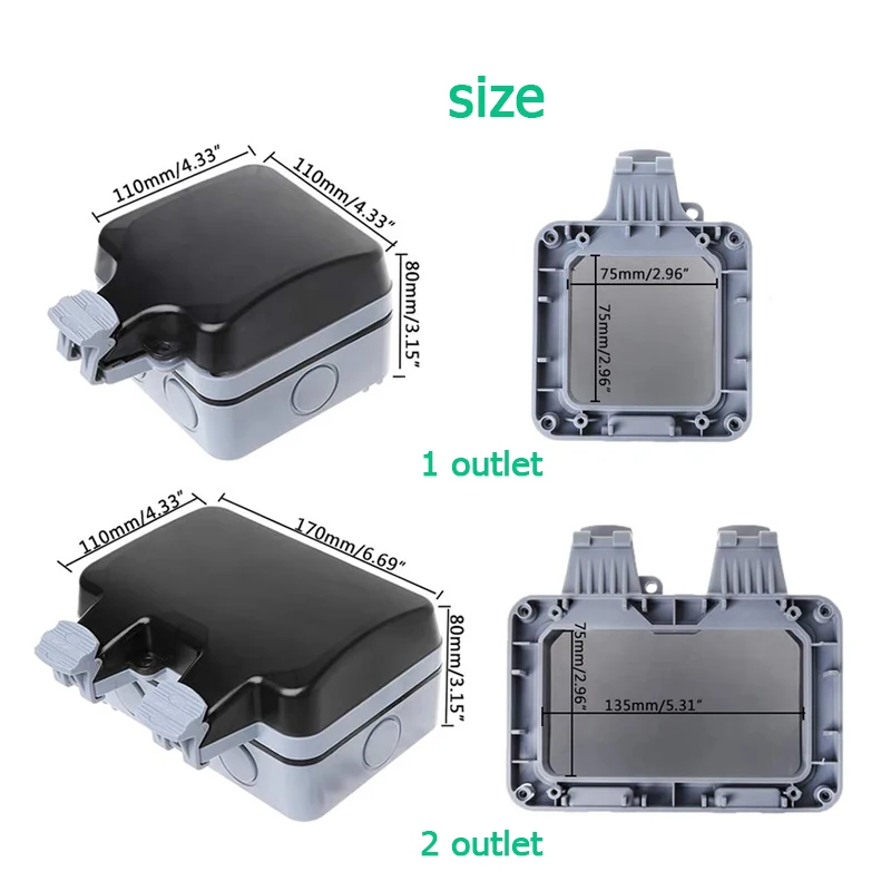 EU KR Outdoor Wall Waterproof  - Outdoor Power Parts review and price