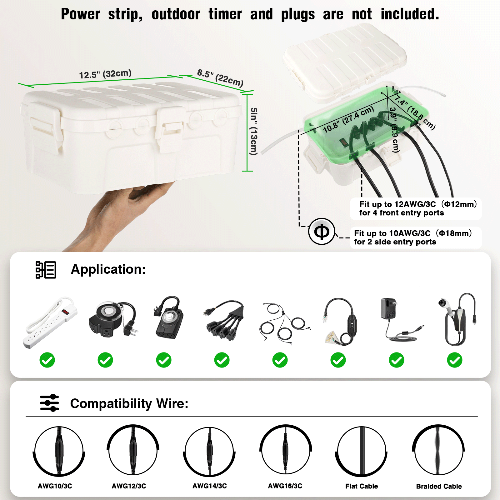Large Outdoor Waterproof Elect - Outdoor Power Plug review and price
