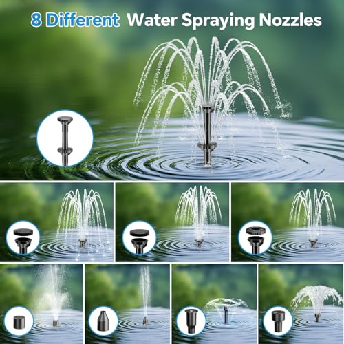 8W Solar Fountain Pump With 30 - Outdoor Power Source review and price