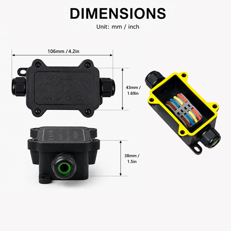 IP68 Waterproof Junction Box 2 - Outdoor Power Outlet Box review and price