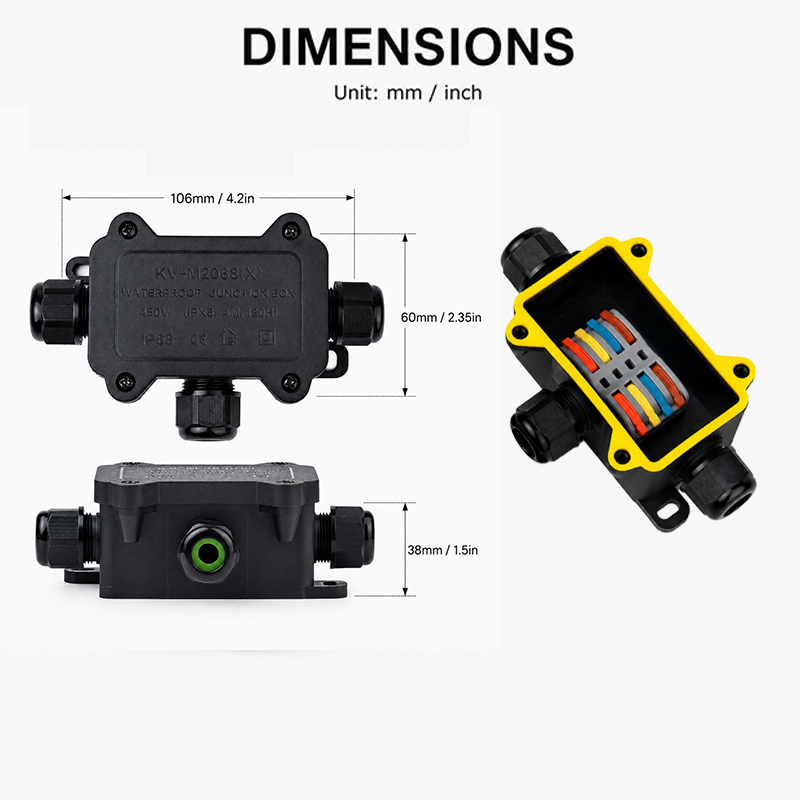 IP68 Waterproof Junction Box 2 - Outdoor Power Outlet Box review and price
