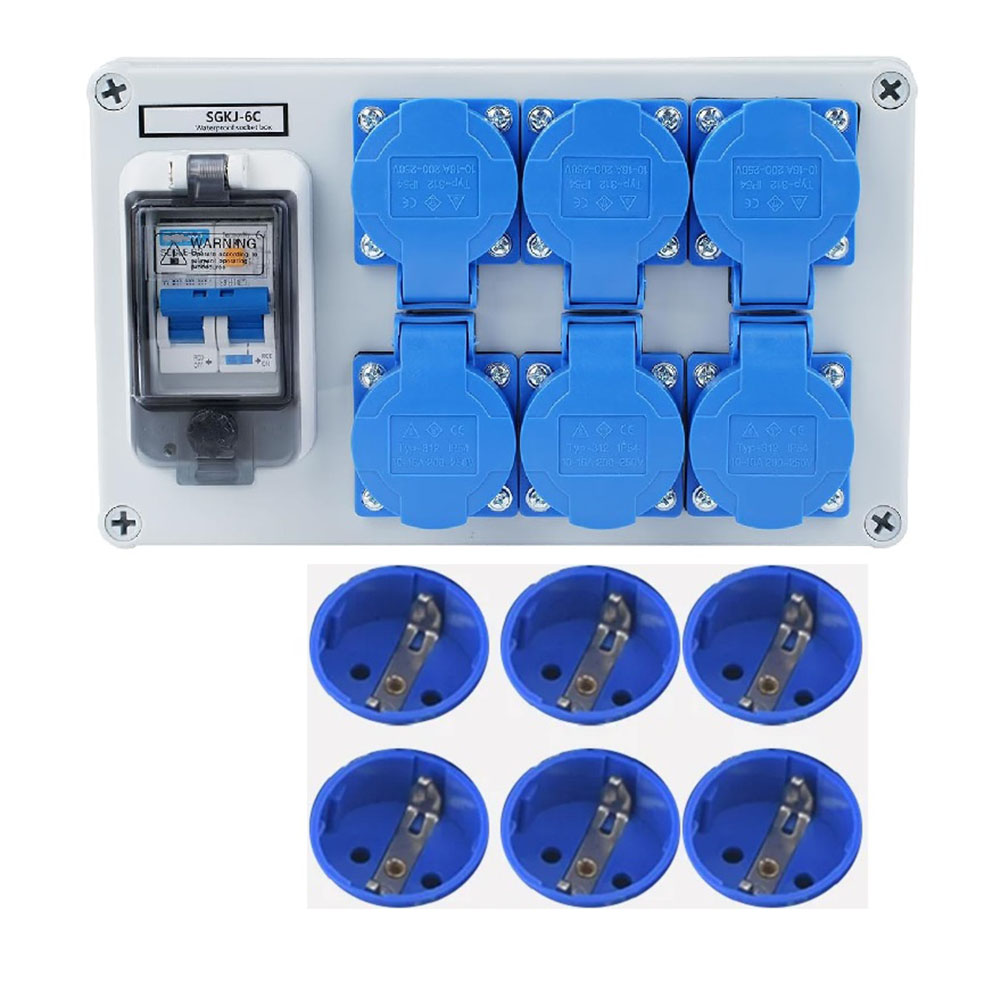 1PC IP54 Wall Mounted 6-Pin Po - Outdoor Power Distributors review and price