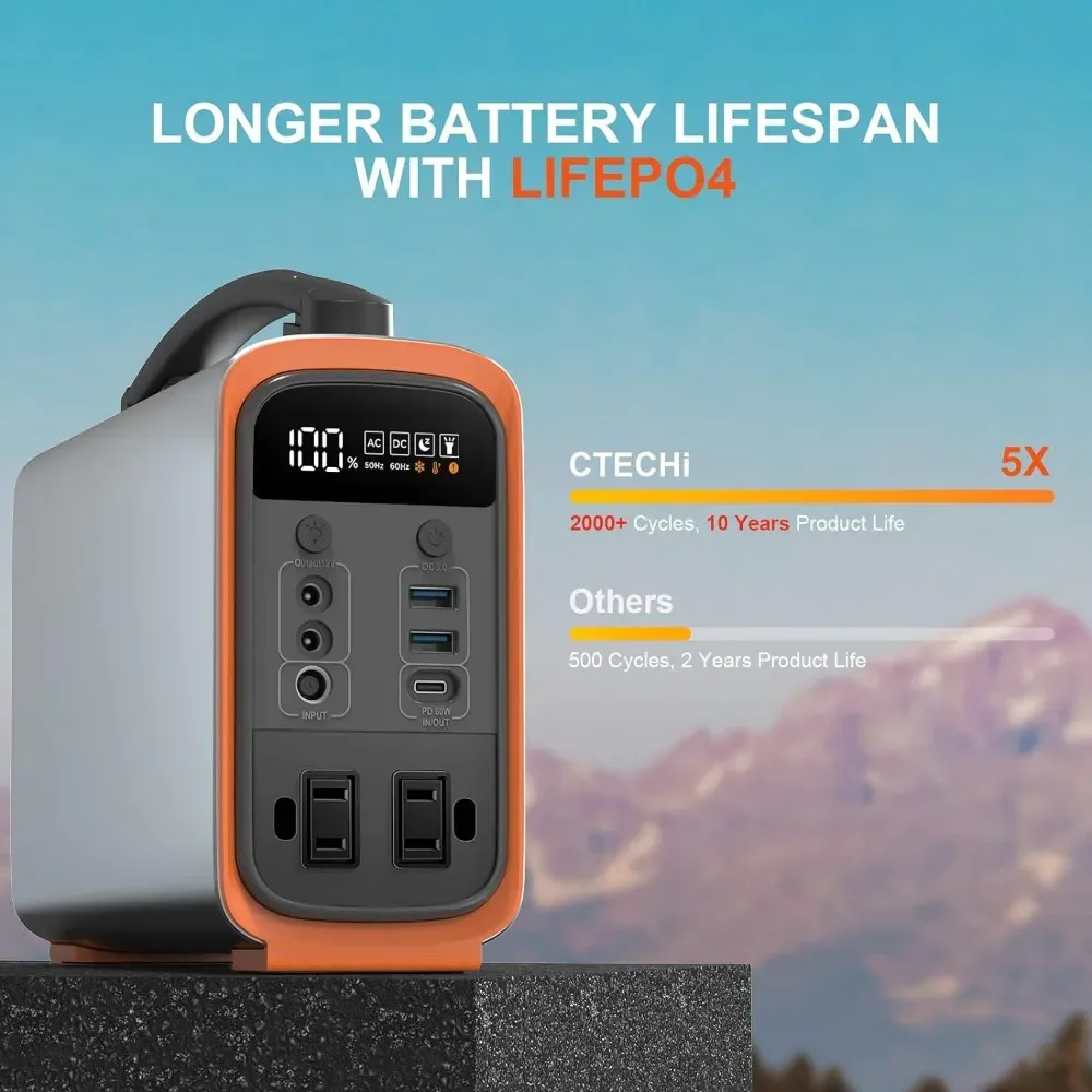 320Wh Lifepo4 Portable Power S - Outdoor Power Station review and price